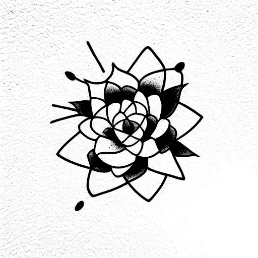 Juno flower tattoo design idea
