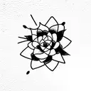 Juno flower tattoo design idea