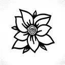 Juno flower tattoo design idea