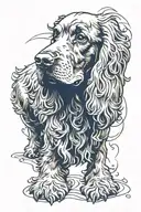 cocker spaniel tattoo design idea