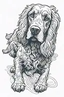 cocker spaniel tattoo design idea
