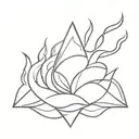 fire and ice tattoo design idea