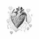 Crying Heart tattoo design idea