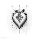 Crying Heart tattoo design idea