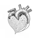 Crying Heart tattoo design idea