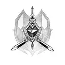 legendary sword zelda tattoo design idea