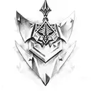 legendary sword zelda tattoo design idea