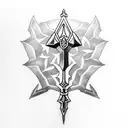 legendary sword zelda tattoo design idea