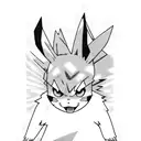 A composition featuring Pikachu, Naruto, and Gon from Hunter x Hunter tattoo design idea