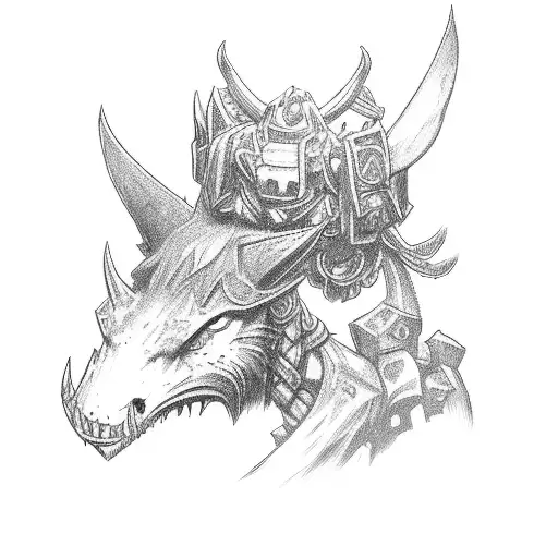 World of Warcraft Alextraza bust up pinup tattoo design idea
