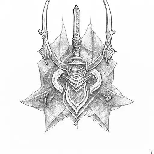 Sword and the words "and I will not be afraid" tattoo design idea