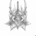 Sword and the words "and I will not be afraid" tattoo design idea
