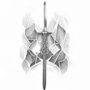 Sword and the words "and I will not be afraid" tattoo design idea