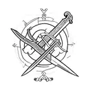 Sword and the words "and I will not be afraid" tattoo design idea