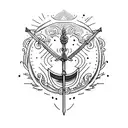 Sword and the words "and I will not be afraid" tattoo design idea