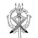 Sword and the words "and I will not be afraid" tattoo design idea