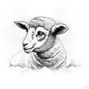 lamb tattoo design idea