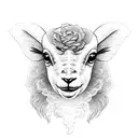 lamb tattoo design idea