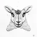lamb tattoo design idea