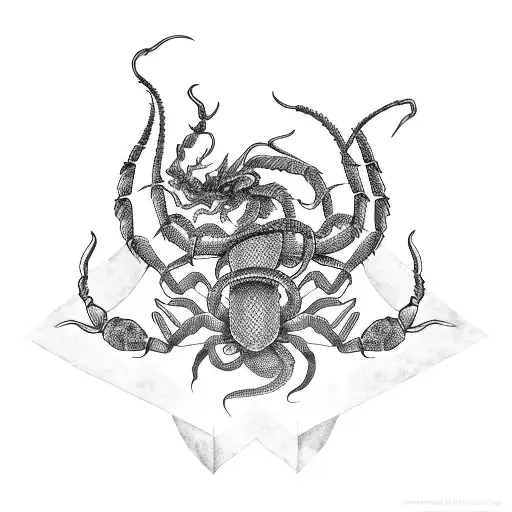 scorpion Dragon tattoo design idea