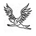 icarus falling tattoo design idea
