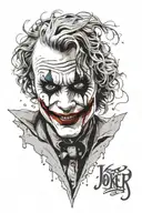 joker heath ledger tattoo design idea
