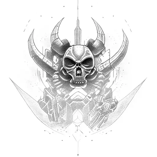 marca berserk más marca del cazador más doom slayer tattoo design idea