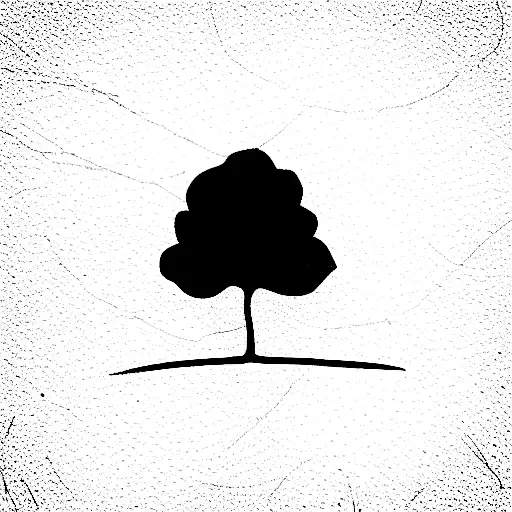 tree with semicolon tattoo design idea