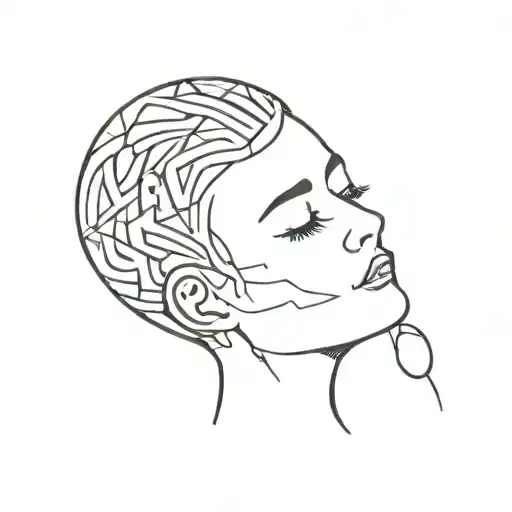 I suffer from depression. I feel like a prisoner in my mind. a little psychedelic  tattoo design idea