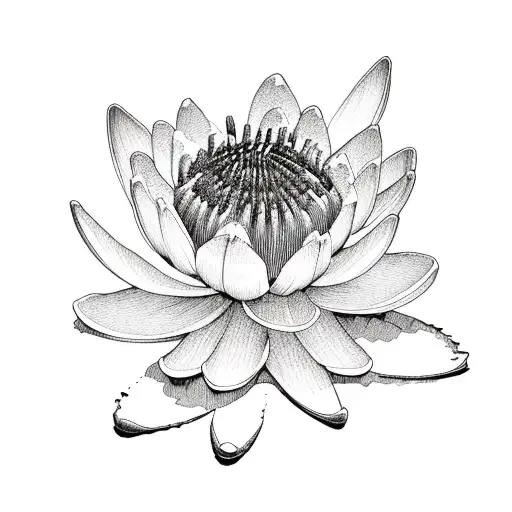 waterlily, violet, peony, morning glory and hawthorn bouquet of flowers tattoo design idea