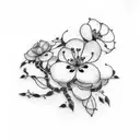 plum blossom tattoo design idea