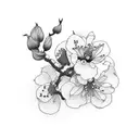 plum blossom tattoo design idea