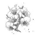 plum blossom tattoo design idea