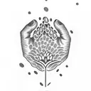 dog paw with flowers tattoo design idea