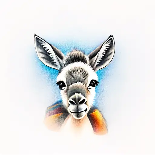  baby donkey  tattoo design idea