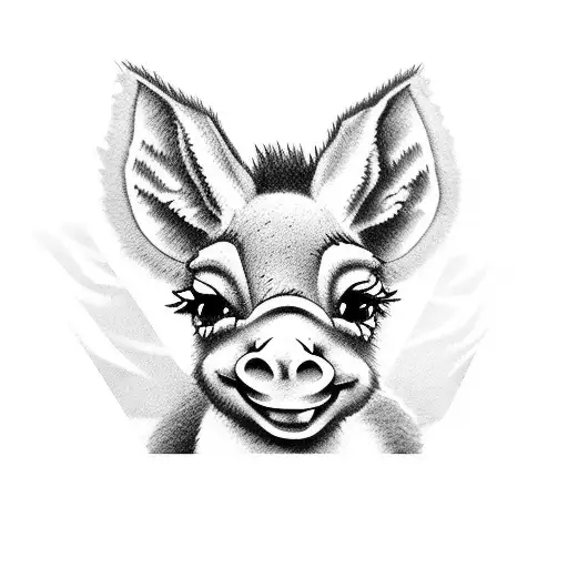  baby donkey  tattoo design idea