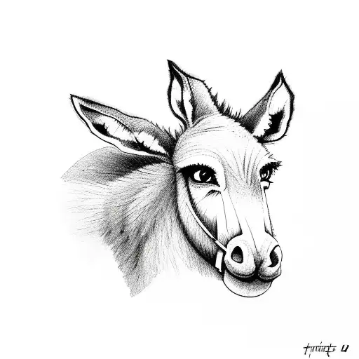 little donkey  tattoo design idea