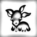  baby donkey  tattoo design idea