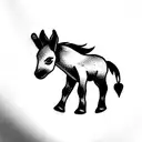  baby donkey  tattoo design idea