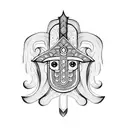 Hamsa Symbol tattoo design idea
