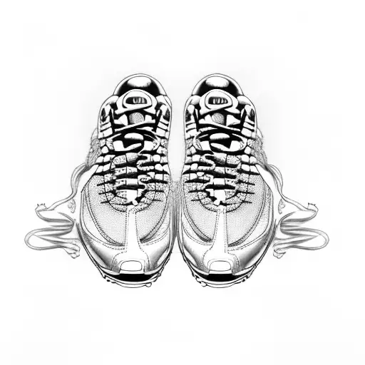 Nike Air Max 95 with barbed wire around tattoo design idea