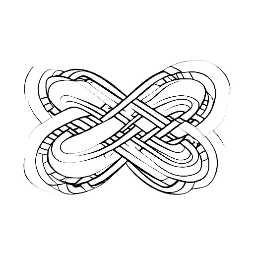 infinity symbol with 4 loops  tattoo design idea