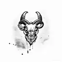 ram skull tattoo design idea