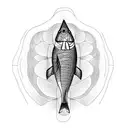 trout skeleton  tattoo design idea