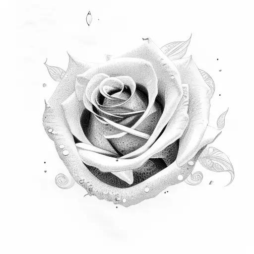 rose name stem "Vivian" tattoo design idea