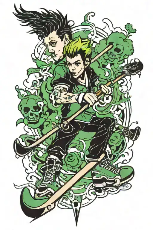 Green Day, hockey  tattoo design idea
