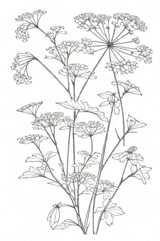 cow parsley tattoo design idea