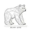 bear line and name Maya tattoo design idea