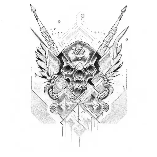 Fuse elements of crust punk and Russian prison tattoos in a tattoo design tattoo design idea