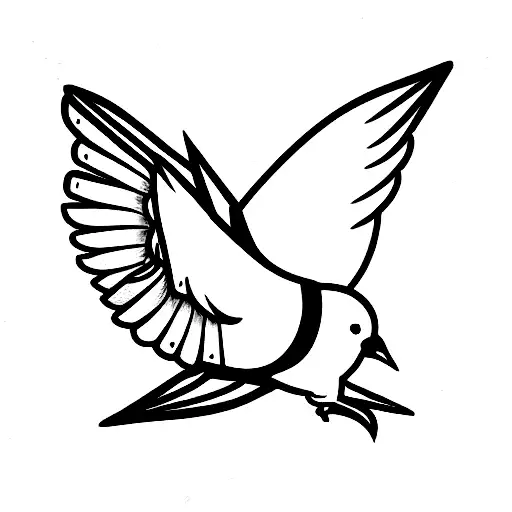 NYC pigeon cute cheeky tattoo design idea